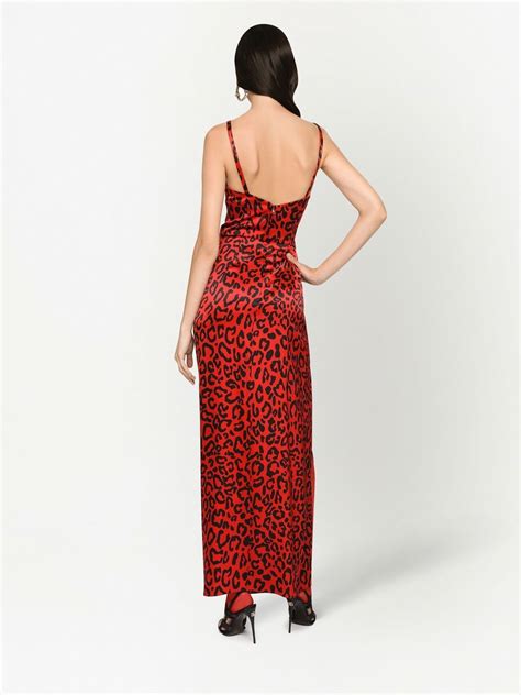 dolce gabbana leopard print maxi dress